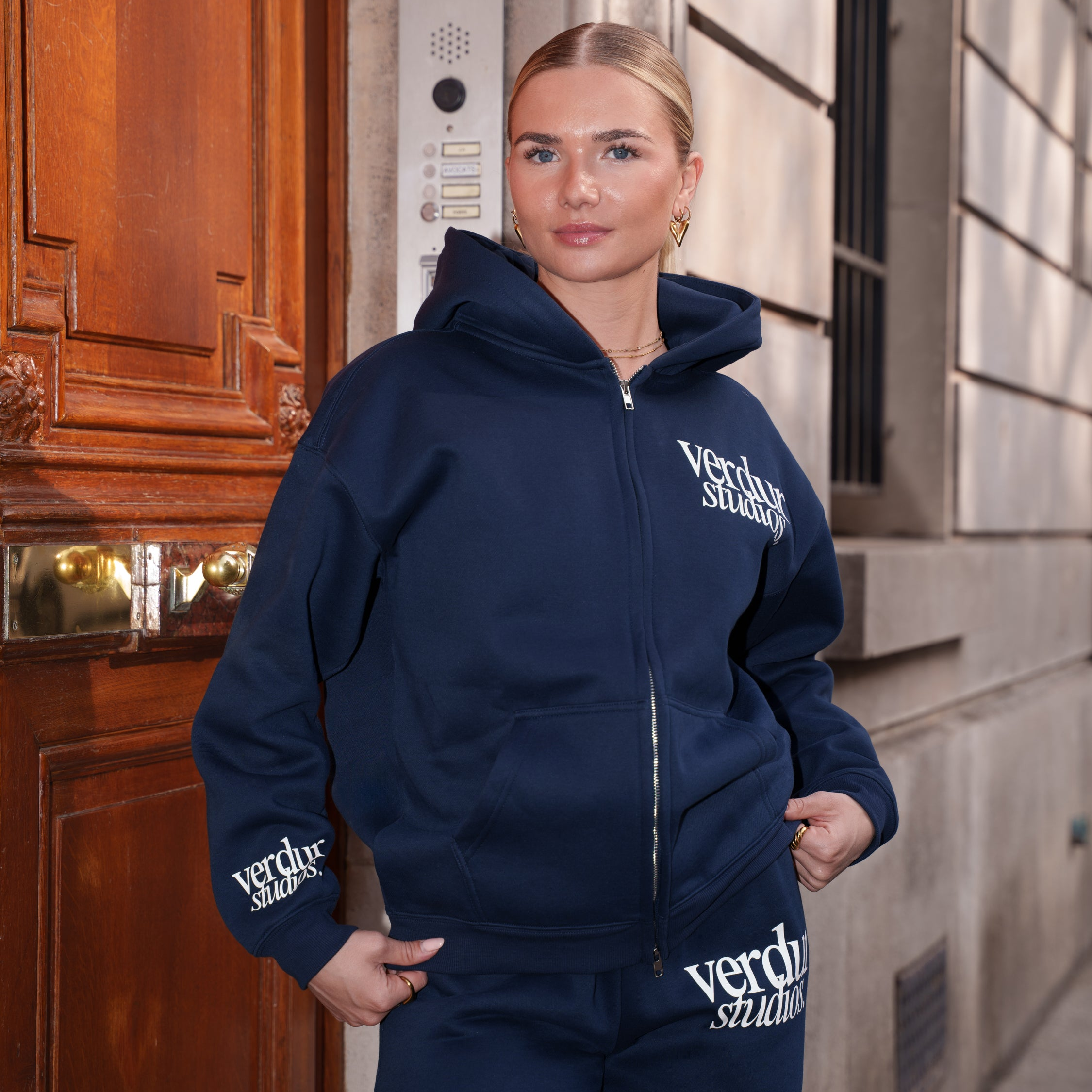 Verdur Studios Zip Hoodie Navy