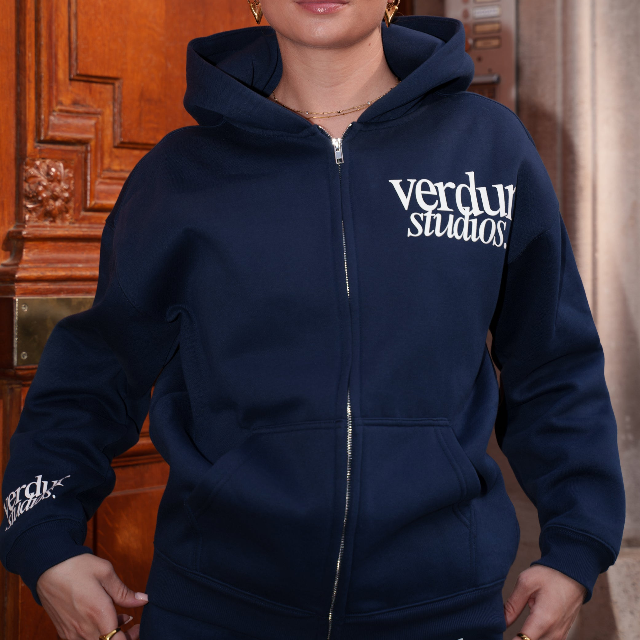Verdur Studios Zip Hoodie Navy